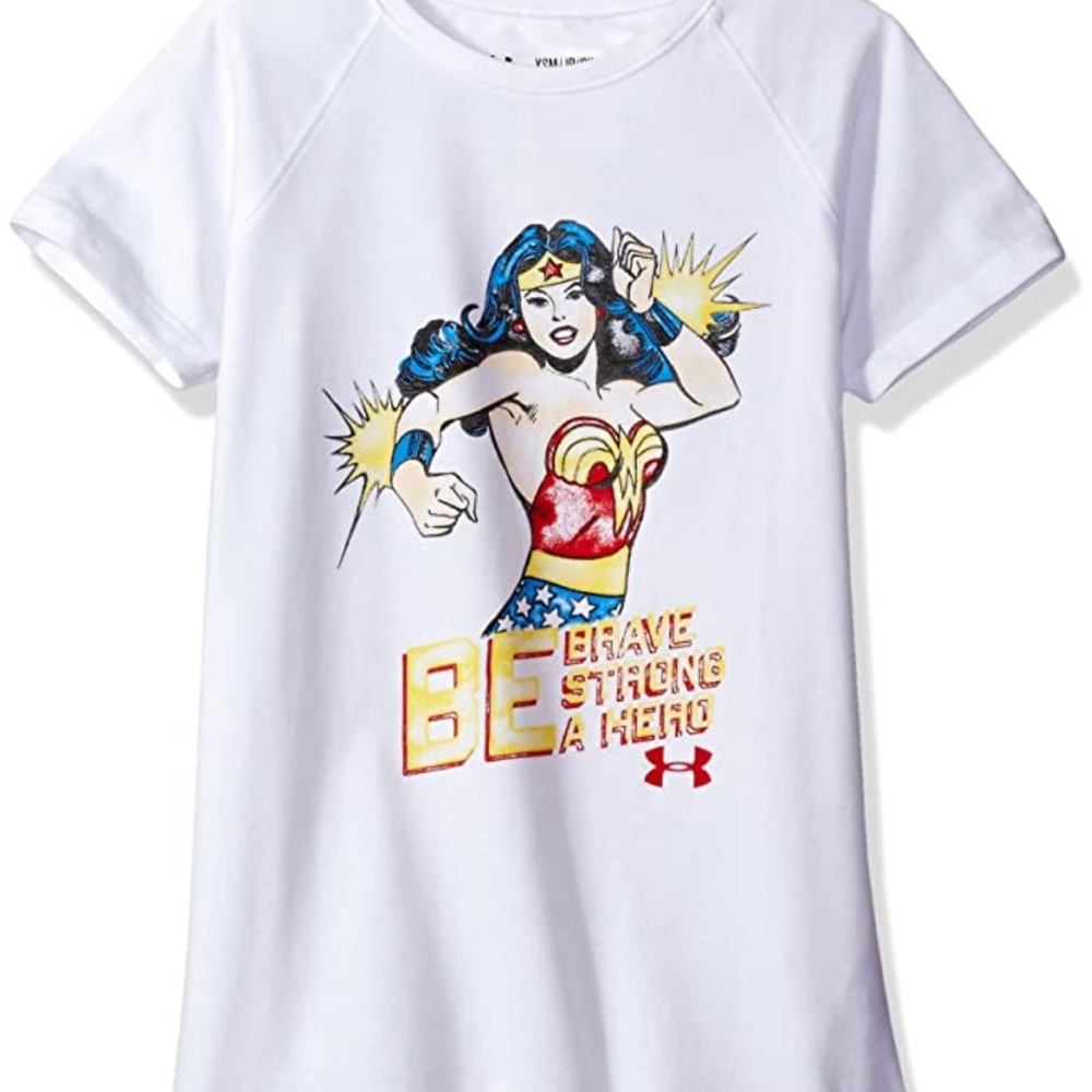 Under Armour Wonder Woman, Kids/Girls/Top, heat gear, loose, short Sleeve
